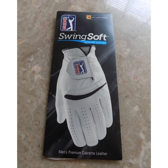 PGA Tour Swing Soft Leather Golf Glove Men's Left Hand Small Size Bright White - Picture 1 of 3